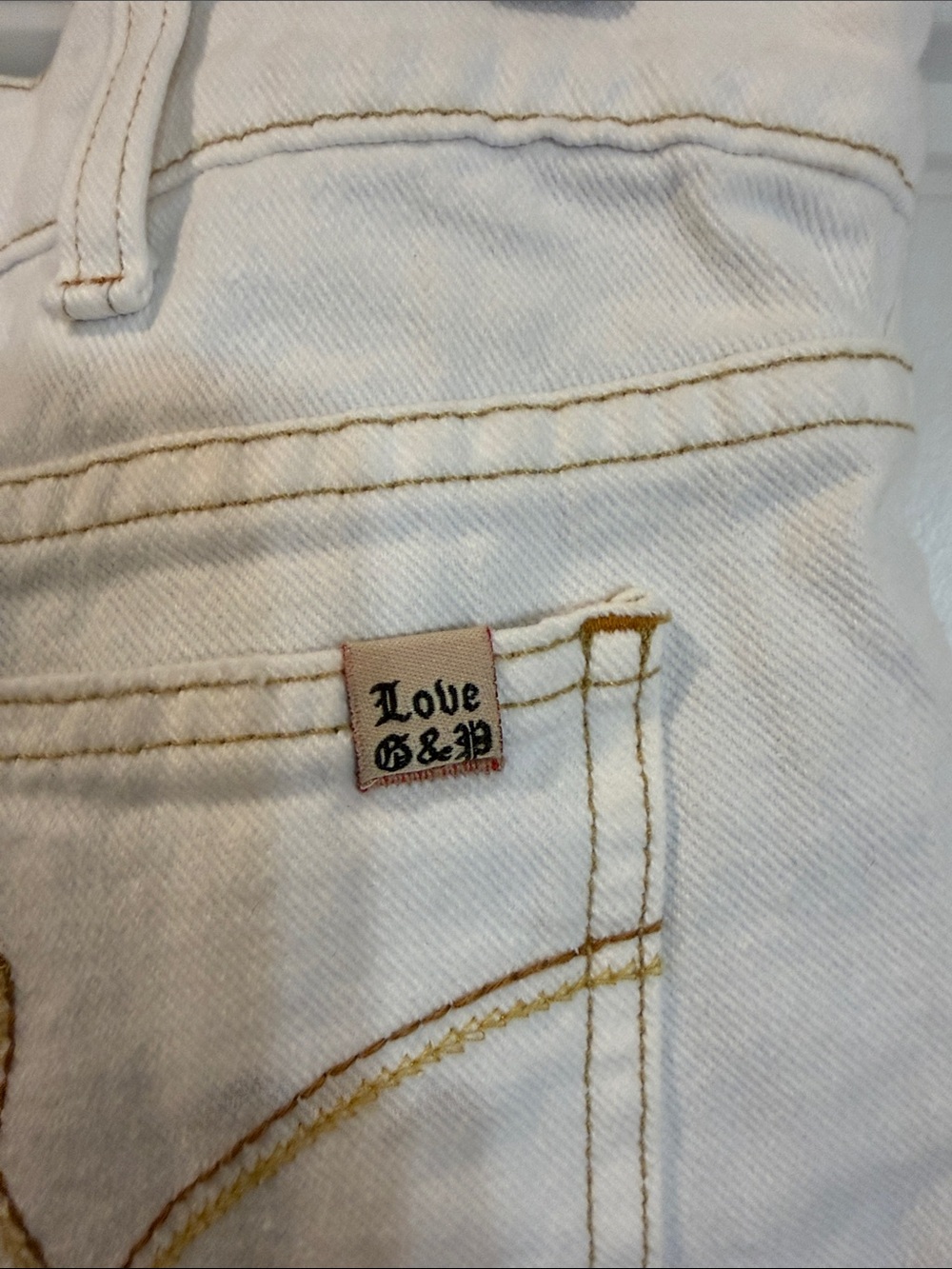 Vintage Juicy Couture Bermuda Shorts White Denim Jean Stretch Walking Style - Picture 7 of 7